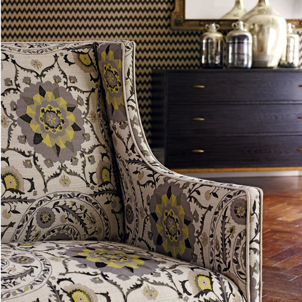 Anthos Charcoal/Linden Fabric by Sanderson